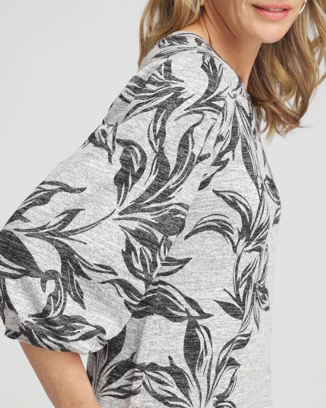 Zenergy Soft Essentials Floral 3/4 Sleeve Top - image 4